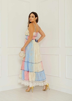 Vestido Longo Bordado Boho Chic – Três Cores, Muito Estilo! na internet