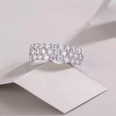 Anillo Unisex Plata .925 & Diamantes Moissanite