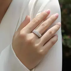 Anillo Unisex Plata .925 & Diamantes Moissanite - Di Jewelry Mexico