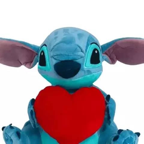 Pelúcia Stitch Coração Com Luz E Som 30cm Multilaser