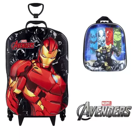 Kit Mala Infantil Avengers e lancheira Maxtoy Diplomata com Rodinha Tripla - comprar online