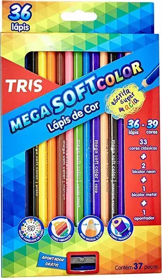 Lápis De Cor Tris Com 36 Cores
