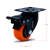 Kit 8 Rodízio Linha Black Placa 50mm Com Freio Laranja - Colson - comprar online