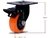 Rodízio Linha Black Placa 3" 76mm Anti Risco Móveis 70kg Laranja Com Freio - Colson - 6241 - comprar online