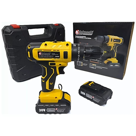 Parafusadeira Sem Fio 2 Bateria 30V Maleta + 20 Acessórios