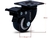 Rodízio Linha Black Placa 3/8" 41mm Placa Anti Risco Móveis 30kg Preto Com Freio - Colson - 6047 - comprar online