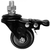 Rodízio PVC Preto 2" 50mm Giratório Rosca e Freio - A09420-GRF - Ajax - comprar online