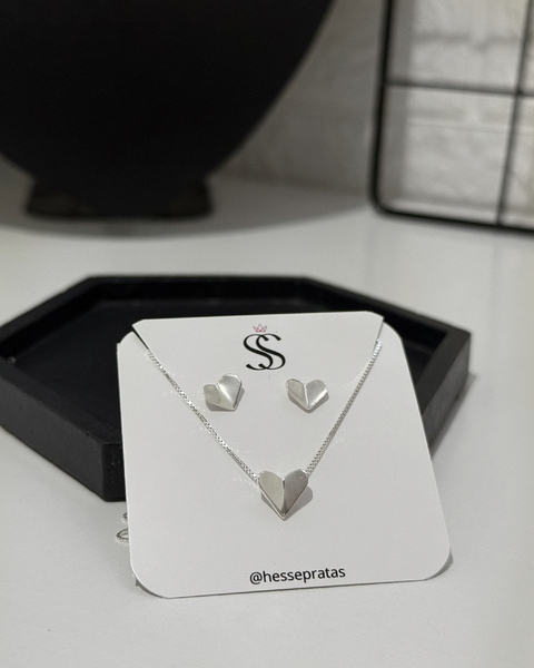 Conjunto coração dobrado