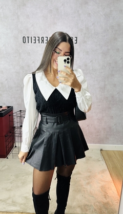 CAMISA COLETE COM MANGA BUFANTE LIDIA PRETO - comprar online