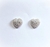 Brinco Prata 925 Legítima, Coração Grande, Cravejado, Zirconia
