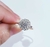 Anel de Prata 925 Flor Rendado Cravejado em Microzirconias Cristal