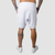 Bermuda Moletom com Recorte na Barra Chami Brand Branco - ELITE FASHION 