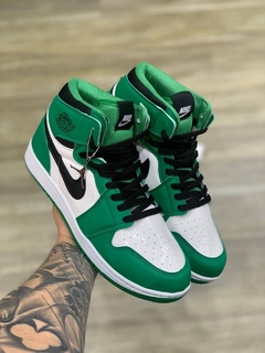 nike air jordan cano alto verde c branco - comprar online