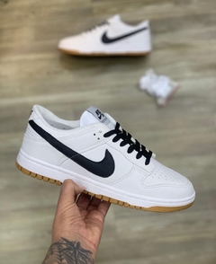nike dunk branco c sola marrom - comprar online