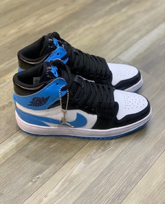 nike air jordan cano alto azul c preto