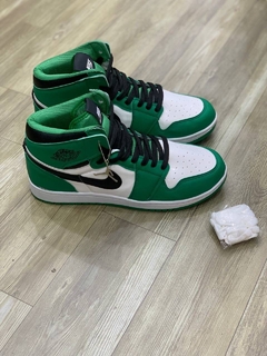 nike air jordan cano alto verde c branco