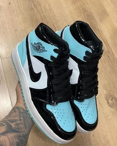 nike air jordan cano alto branco c azul claro - comprar online
