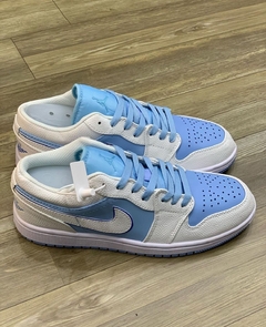 nike air jordan branco c azul bb - loja online