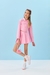 Saia Colegial com Pregas - rosa