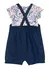 Jardineira em sarja linho bebê menina Floral Liberty - comprar online