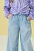 Calça Jeans Wide Leg Com Cós Franzido - comprar online