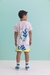 Camiseta Bege com Estampa Atrás na internet