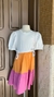 Vestido Marias Branco, Rosa e Laranja