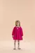 Vestido Manga Longa Com Babados E Gola Estampada - comprar online