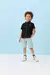 Bermuda De Listras Com Elástico Franzido E Bolsos Funcionais - koalak.kids