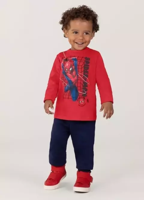 Camiseta Homem Aranha em malha infantil