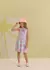 Vestido Canelado Estampado De Alça Com Regulador - comprar online