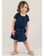 Vestido em cotton com efeito de brilho