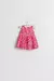 Vestido Estampado Com Cinto Liso