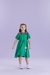 Vestido Manga Curta Fluido Com Laço Nos Ombros - comprar online
