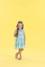 Vestido De Tule Estampa Floral Azul - comprar online