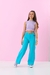 Calça Wide Leg Azul Piscina - comprar online