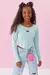 Blusa Manga Longa Canelada Com Fru Fru - comprar online