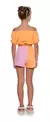 Conjunto Bordado com Laranja e Rosa