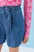 Shorts Jeans Cós Largo Com Faixa Amarração - koalak.kids