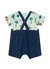 Jardineira Bebê Menino Em Moletinho Brandili Baby - comprar online
