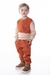 Conjunto De Blusão & Calça Jogger- Laranja Escuro & Rosê- Oliver - koalak.kids
