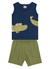Conjunto infantil menino em malha e moletinho Jacaré - comprar online