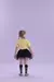 Conjunto Manga Curta Saia De Tule Em Camadas E Blusa Com Bolsinha na internet