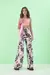 Calça Wide Leg Estampado Corações - comprar online