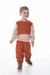 Conjunto De Blusão & Calça Jogger- Laranja Escuro & Rosê- Oliver - comprar online