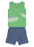 Conjunto infantil menino em malha e moletinho Jacaré
