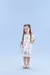 Vestido Estampado Fluido Com Tule Sobreposto - comprar online