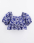 Blusa Taua Flor Azul