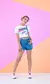 Short Jeans Com Cinto E Pochete Retiravel