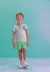 Bermuda Listrada de Moletom Verde Neon - comprar online